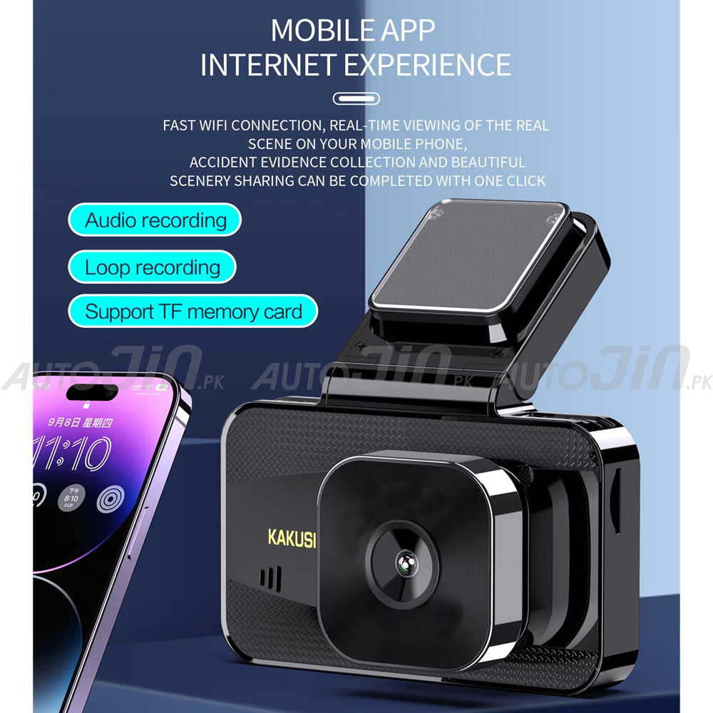 V12 WiFi Dual Lens 1080P Full HD Dash Camera with Rear Camera | Car DVR Video Recorder