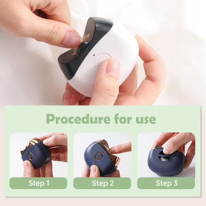 Mini Electric Nail Clipper with LED Light Safe And Quiet Nail Trimmer