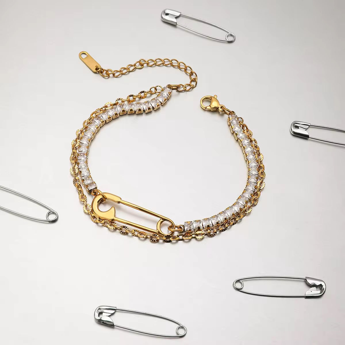 Crystal Link Tennis Chain Bracelet