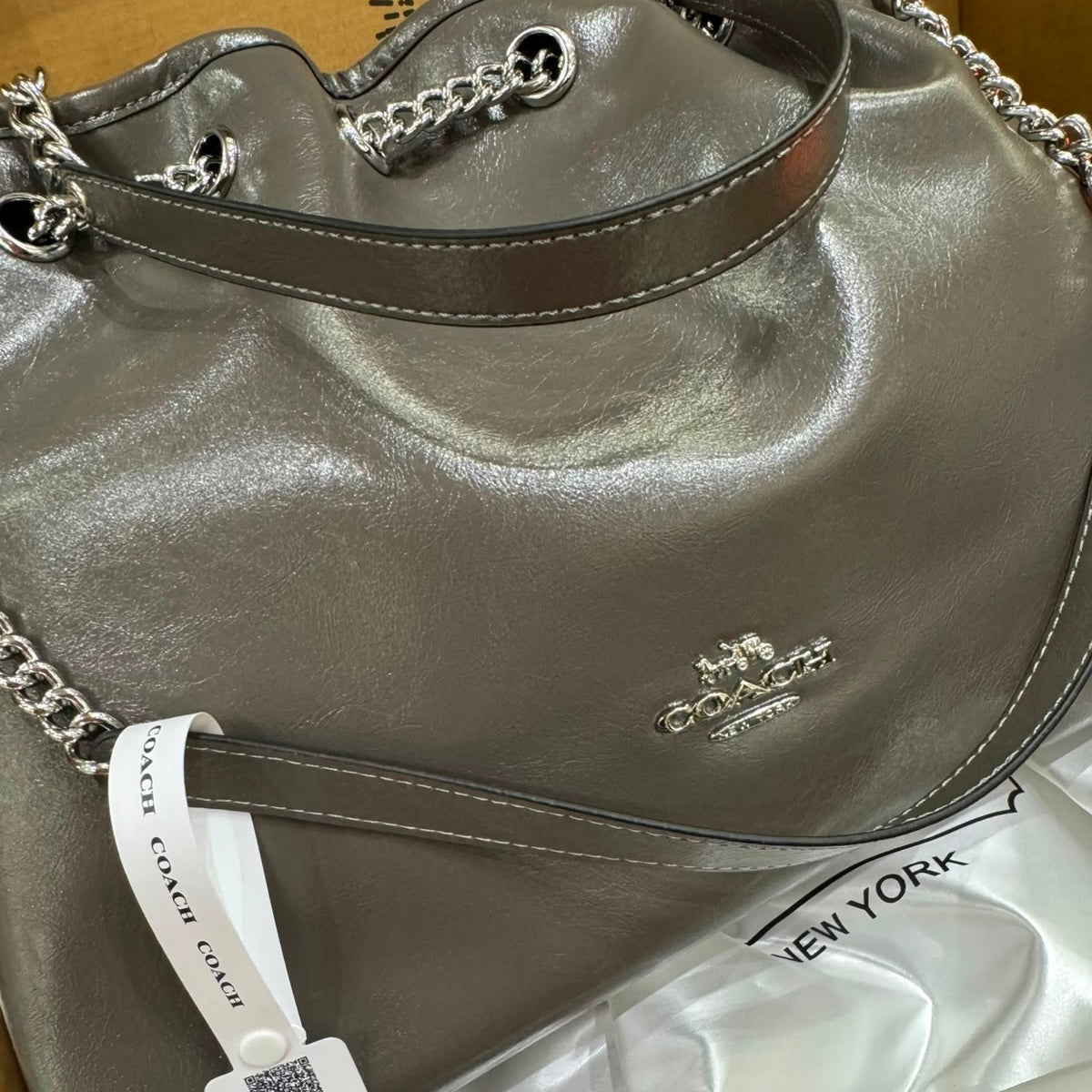 COACH Evelyn Large Shoulder Bag-Box Packaging