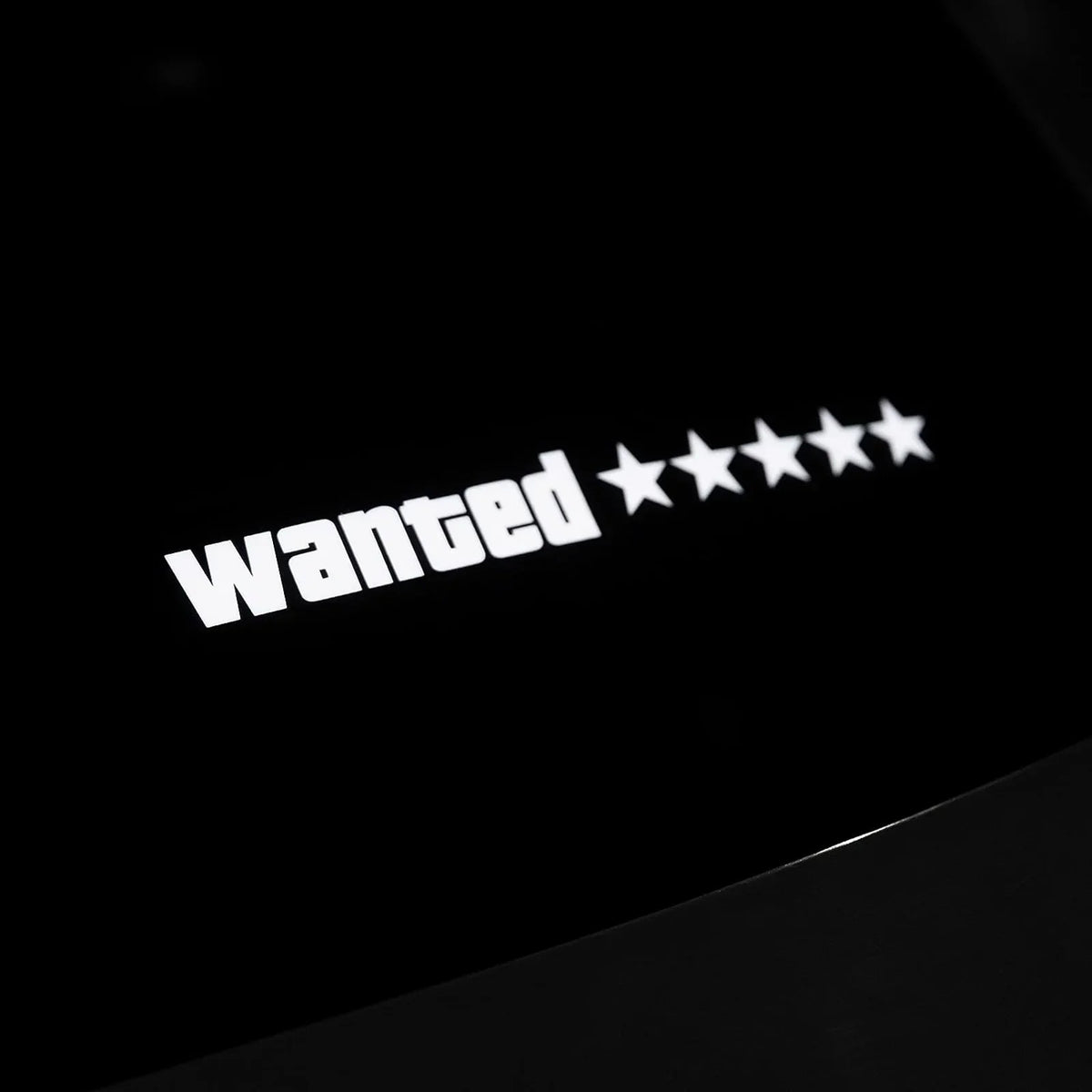 5 Stars Wanted LED Car Sticker