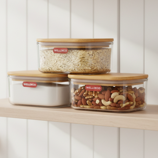 3-Pcs Stack & Seal Glass Container Set (1165)