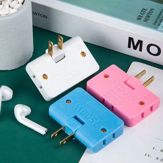 3 in 1 Fireproof Multi-Plug Adapter (Pack of 3)