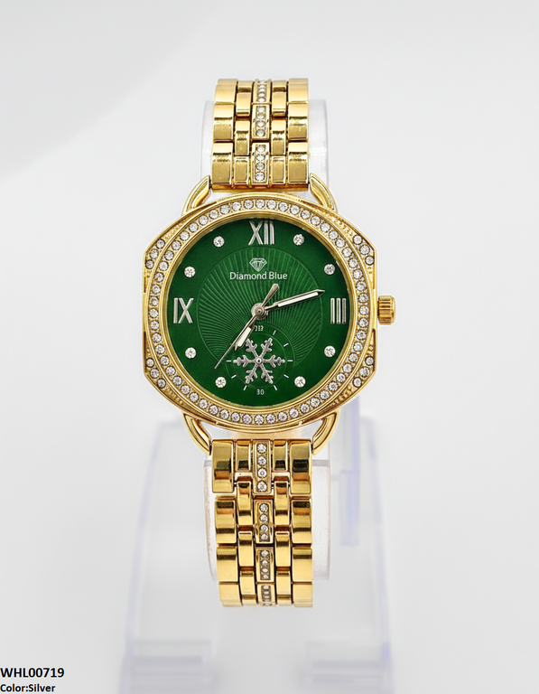 WHL00719 HWR Round Rhinestone Women's Watch - WHL