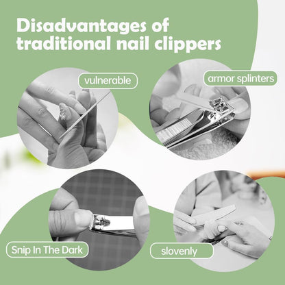 Mini Electric Nail Clipper with LED Light Safe And Quiet Nail Trimmer