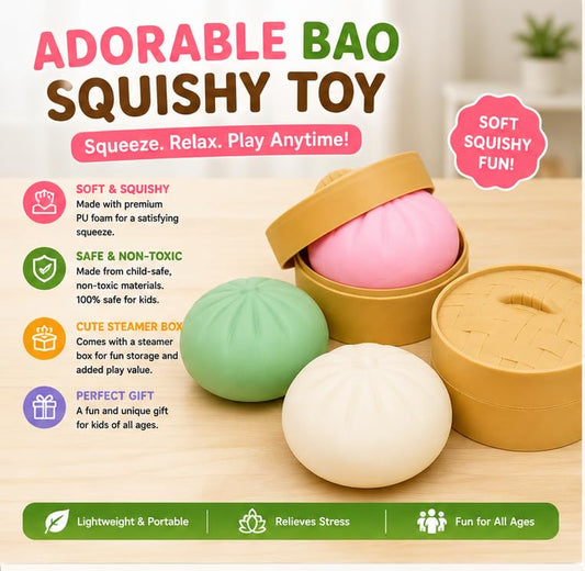 Squishy Dumpling Sensory Fidget Stress Ball (1Pcs)