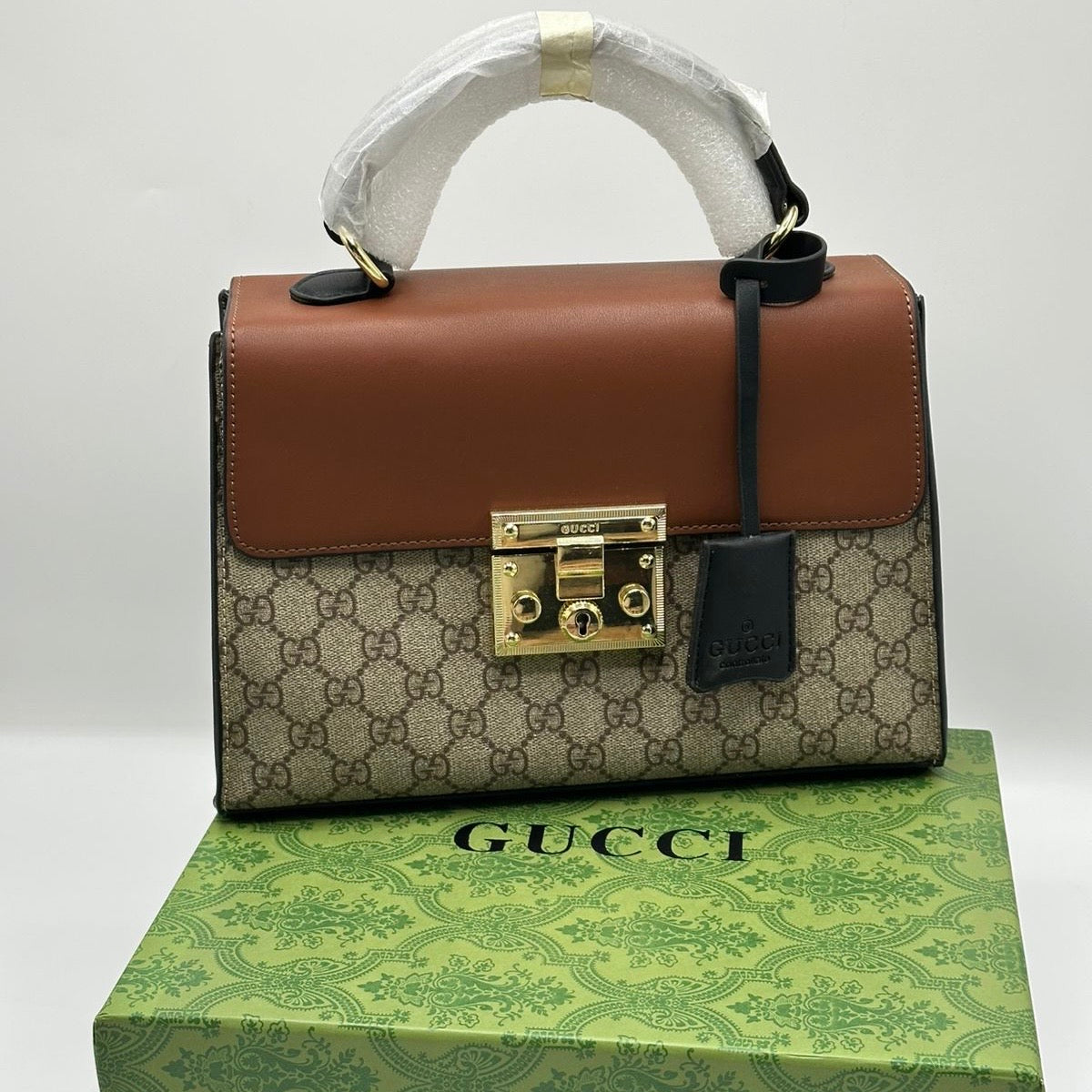 Gucci Padlock Top Handle Bag – GG Monogram & Leather