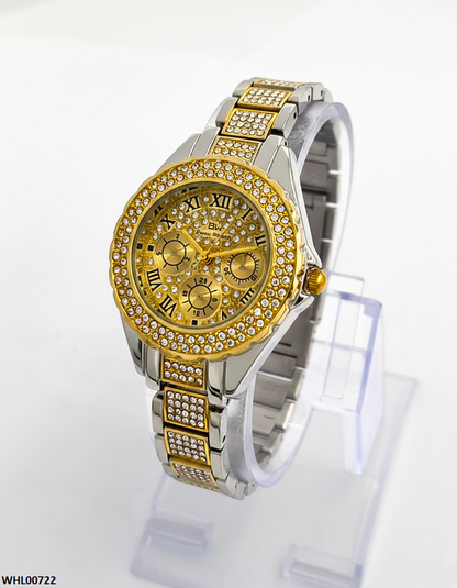 WHL00722 HWR Round Stone Dial Women's Watch - WHL