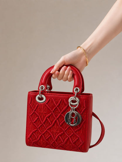 Chic Embossed Mini Handbag