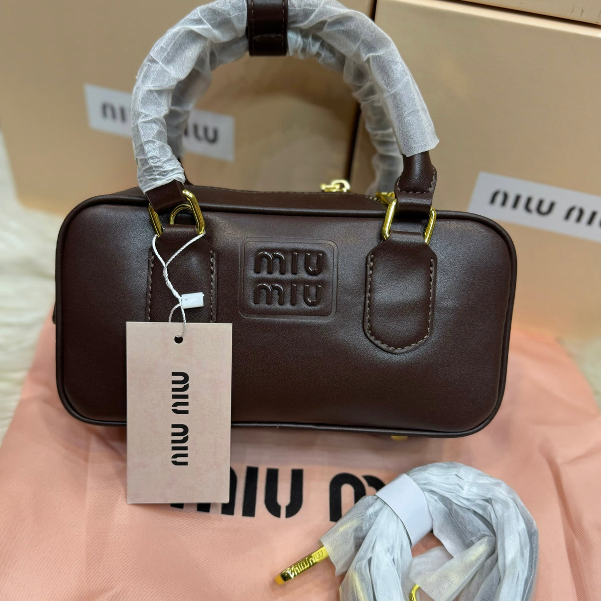 MIU MIU Arcadie leather Bag-Box Packaging