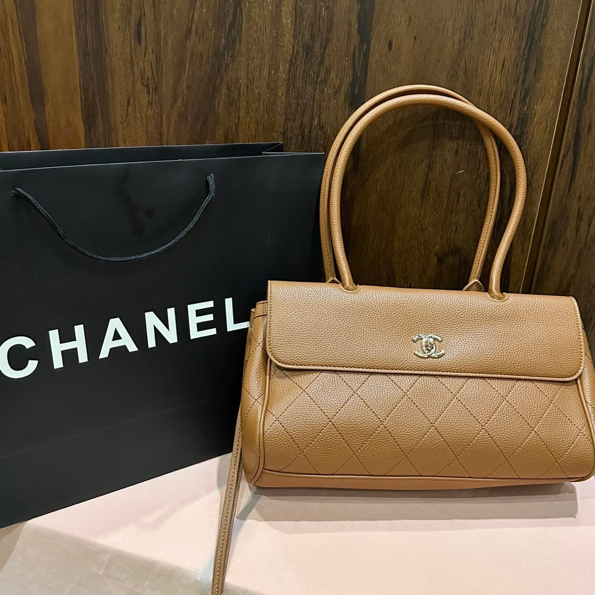 Chanel Grained Calfskin-Paper Bag