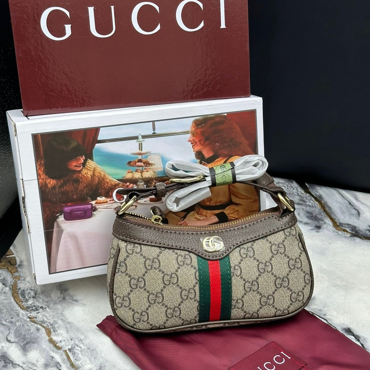 Gucci Ophidia Elegant Monogram Shoulder Bag (Master)-Box Packing