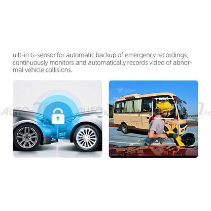 V12 WiFi Dual Lens 1080P Full HD Dash Camera with Rear Camera | Car DVR Video Recorder
