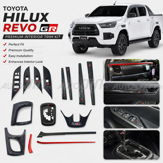 Toyota Hilux Revo GR Carbon Look Interior Accessories Trim Kit