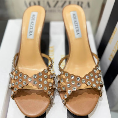 AQUAZZURA Tequila Mule 75 Heels - Box packaging