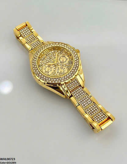 WHL00723 HWR Round Stone Dial Women's Watch - WHL