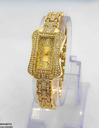WHL00731 HWR Rectangle Rhinestone Women's Watch - WHL