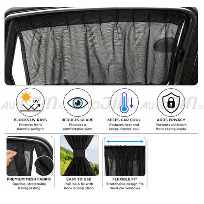 Sogo Honda BR-V 2017-2026 Custom Fit Retractable Curtains Sliders Railing