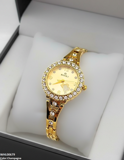 WHL00679 ZWA Round Heart Dial Women's Watch - WHL