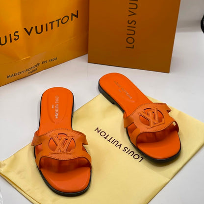 Louis Vuitton Calfskin LV Isola Flat Sandals-Box Packing