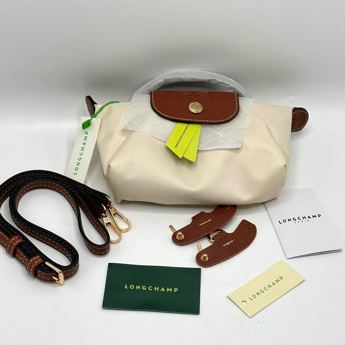 Longchamp Le Pliage Pouch with Handle & Long Strap XS