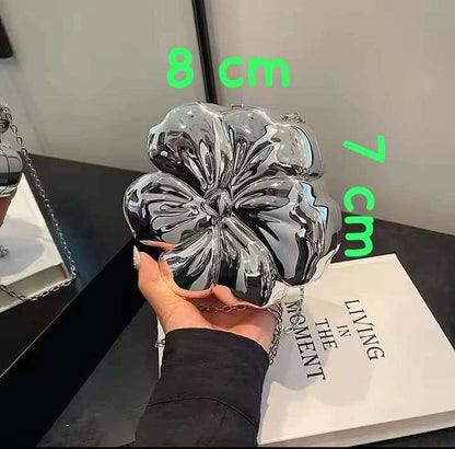 Metallic Flower Bag