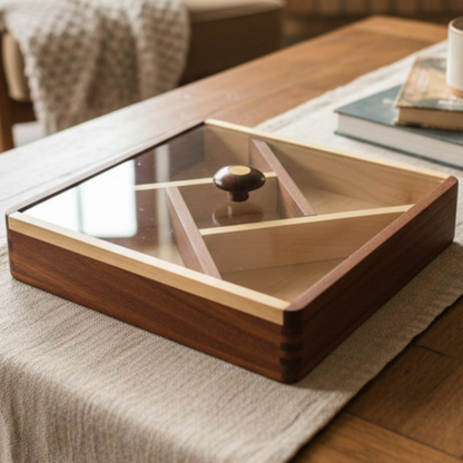 Serve & Store Wooden Snack Box