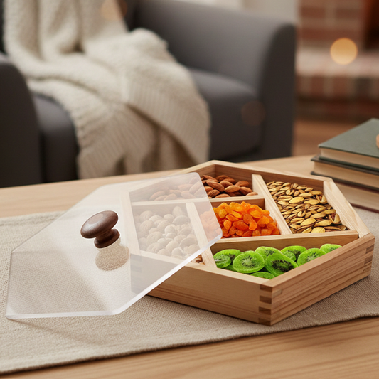 Serve & Store Wooden Snack Box