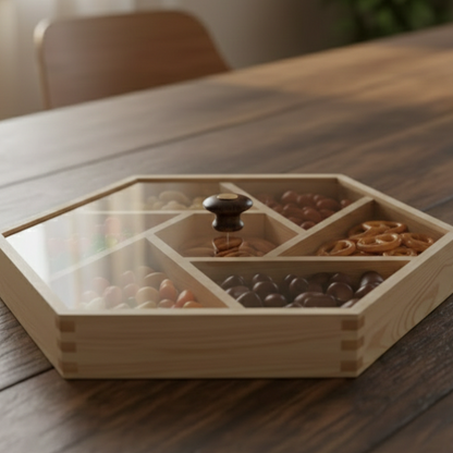Serve & Store Wooden Snack Box