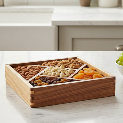 Serve & Store Wooden Snack Box