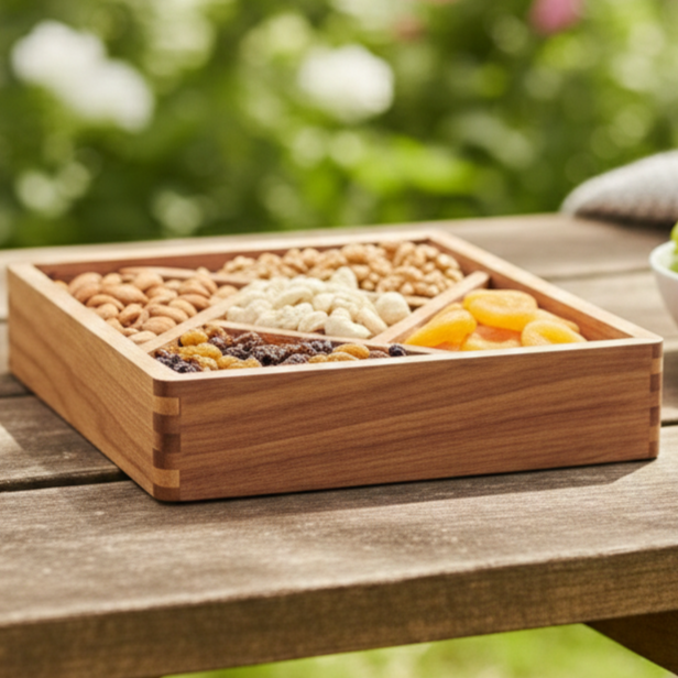 Serve & Store Wooden Snack Box