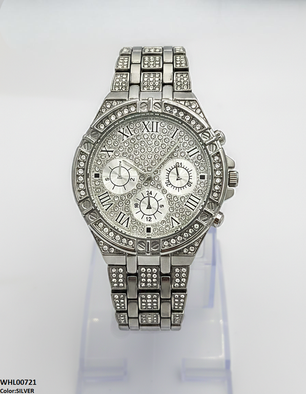 WHL00721 HWR Round Rhinestone Women's Watch - WHL