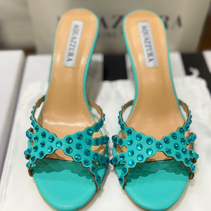 AQUAZZURA Tequila Mule 75 Heels - Box packaging