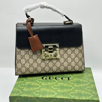 Gucci Padlock Top Handle Bag – GG Monogram & Leather