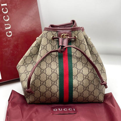 Gucci Supreme Monogram Ophidia Top Handle Bucket Bag