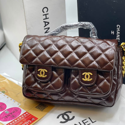 CHANEL DOUBLE POCKET TOP HANDLE- Box Packaging