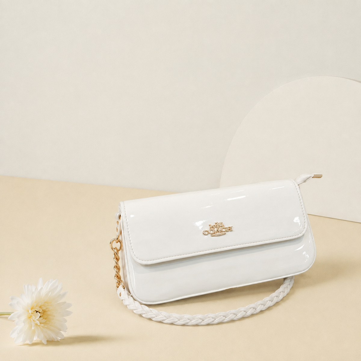 Glossy Chain Handbag