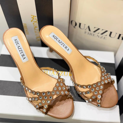 AQUAZZURA Tequila Mule 75 Heels - Box packaging
