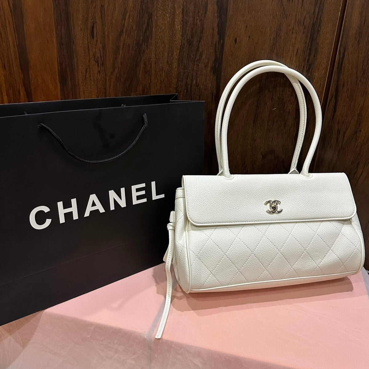 Chanel Grained Calfskin-Paper Bag