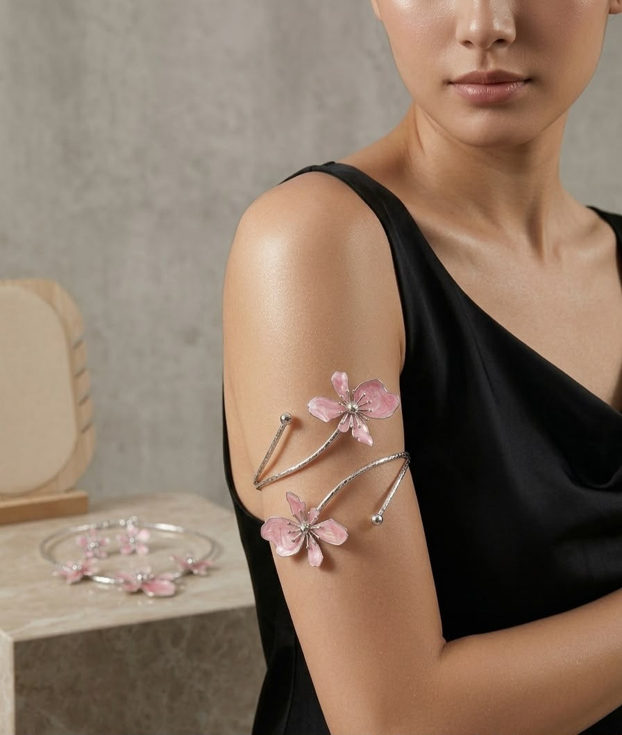 Flower Silver ArmCuff