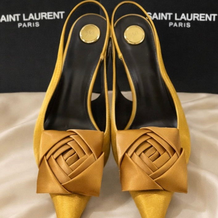 YSL Saint Laurent Amalia Slingback Pumps