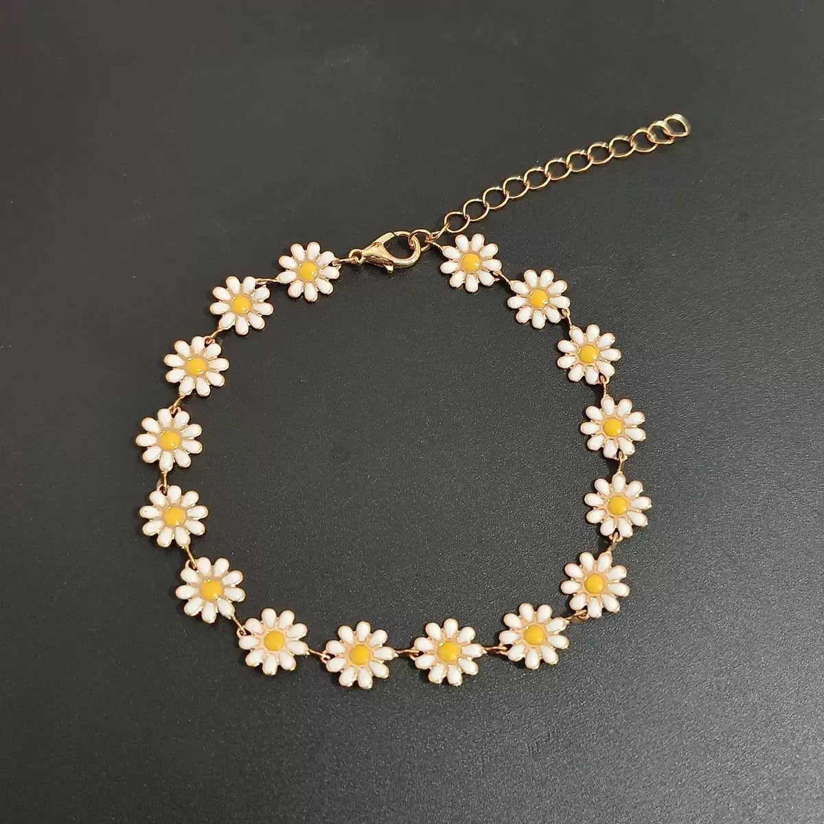 Dainty Crystal Blossom Station Bracelet
