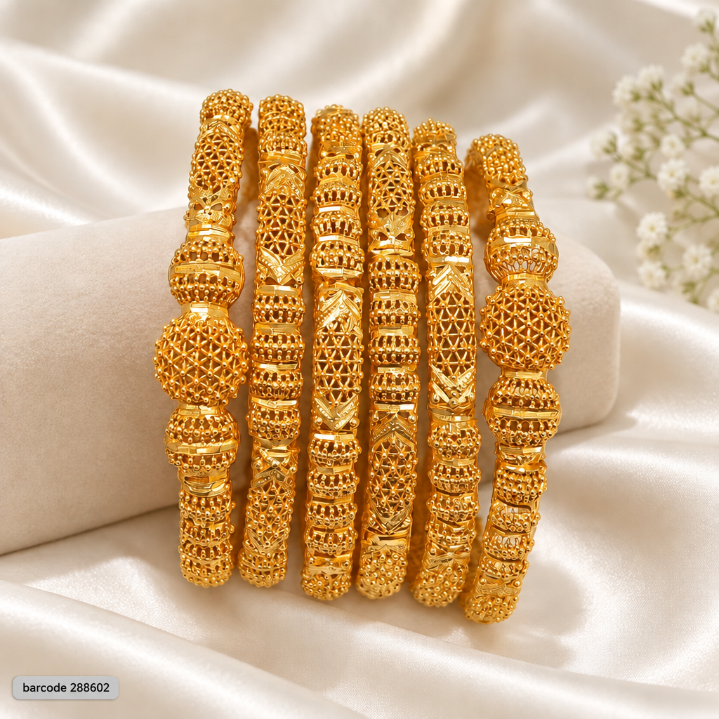 Gold Bangles-180 (Golden)