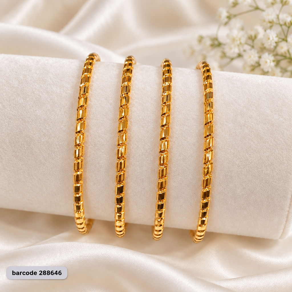 Gold Bangles-185 (Golden)