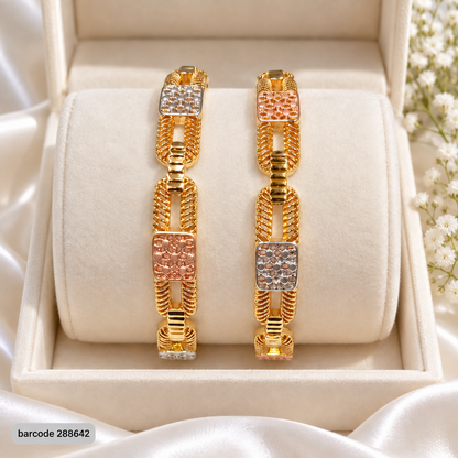 Gold Plated Openable Kara-21 (Rhodium)