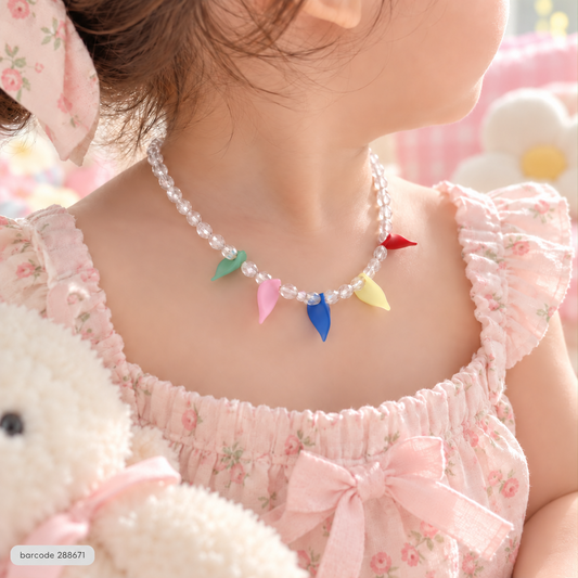 Kids Charm Necklace (White)