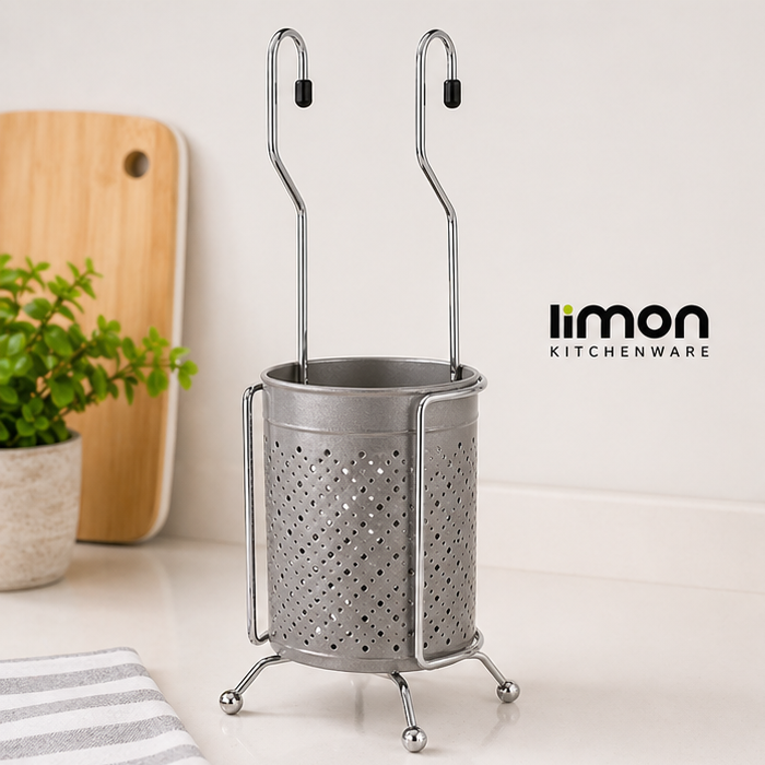 Stainless Steel Hanging Cutlery Holder (2071) by Limon