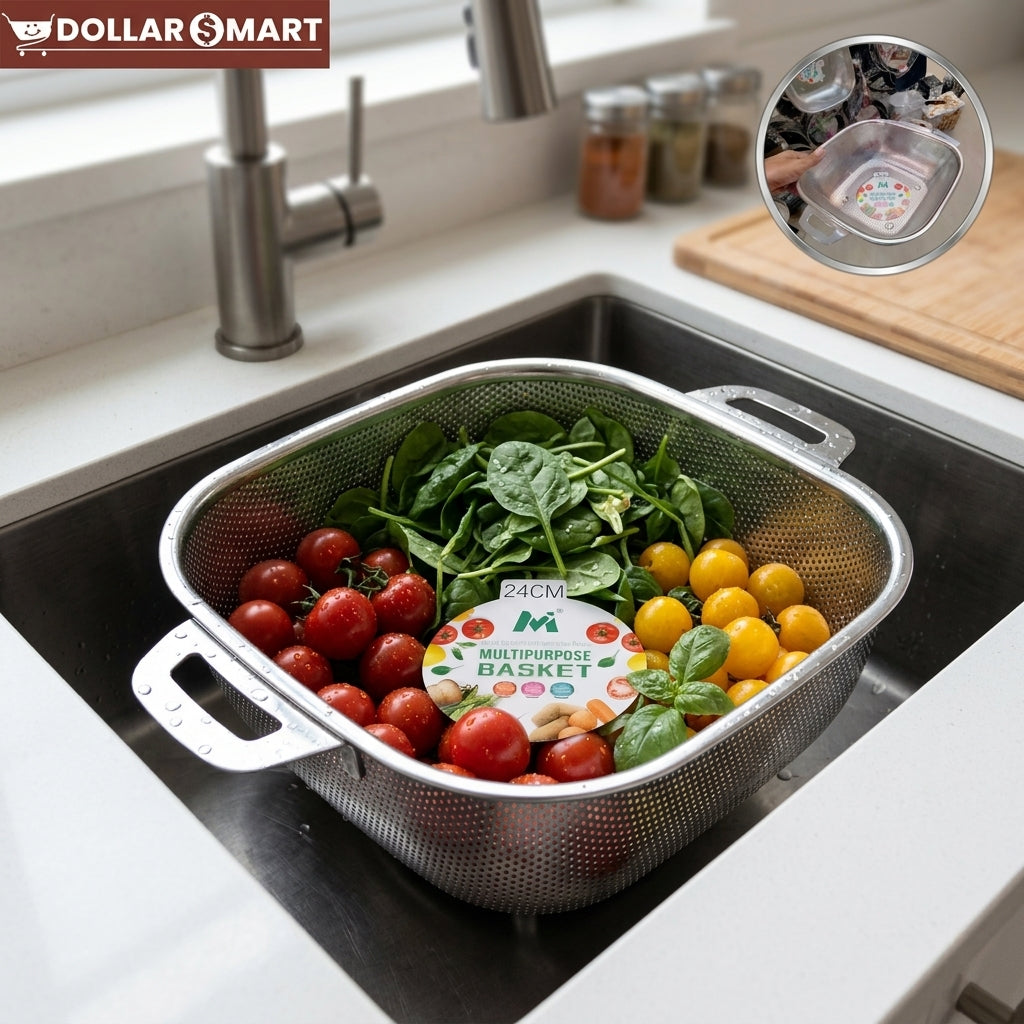 Square Strainer for Kitchen Sink 22cm
