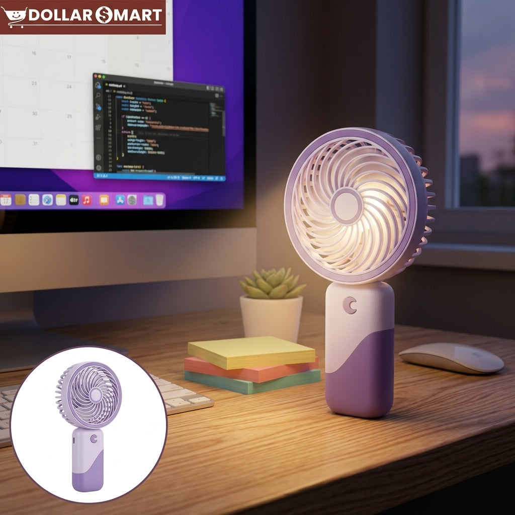 USB Mini Fan and light rechargeable