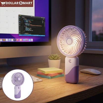 USB Mini Fan and light rechargeable